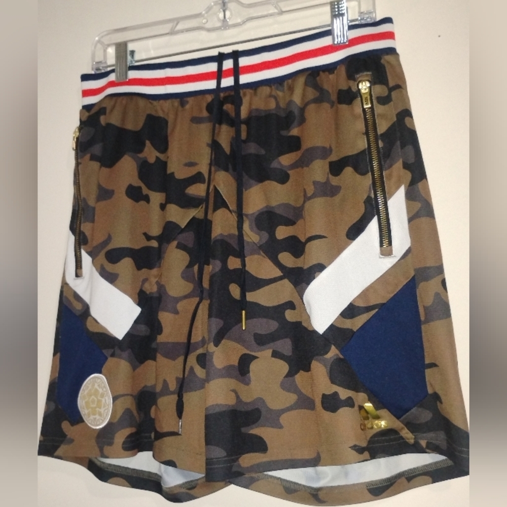 Kith x Adidas Shorts Adult large Brown Camo Soccer Match Short Rays Home Mens - Picture 4 of 16
